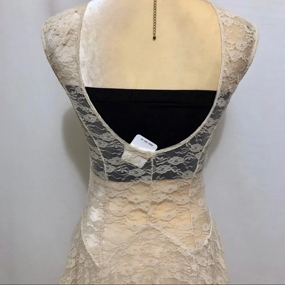 Free People NWT French Court Sheer Lace Tiered Dress Women S - Picture 10 of 16